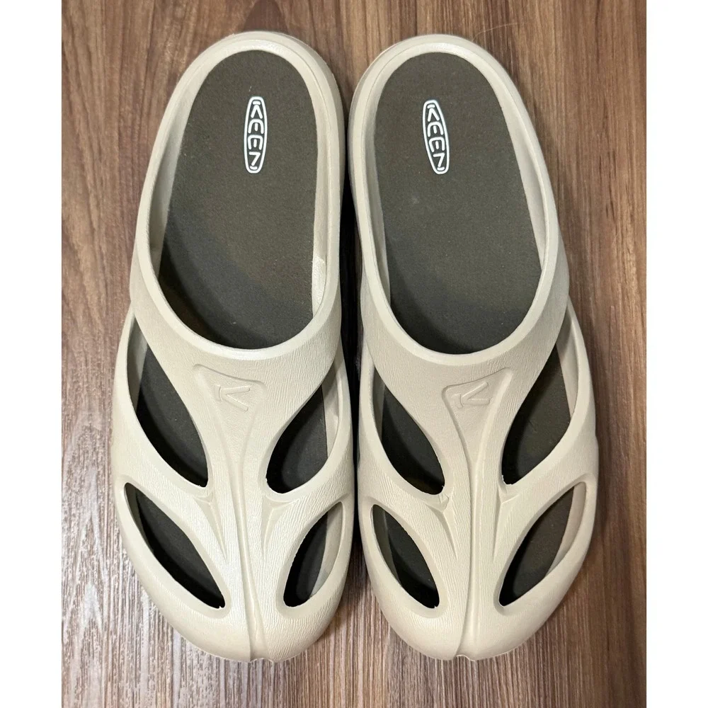 KEEN Shanti Plaza Mens Taupe/Canteen Clog Slides Sandals Size 14 (1028605)